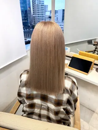 ミディアム カラー ai 梅田/暖色カラーのヘアスタイル