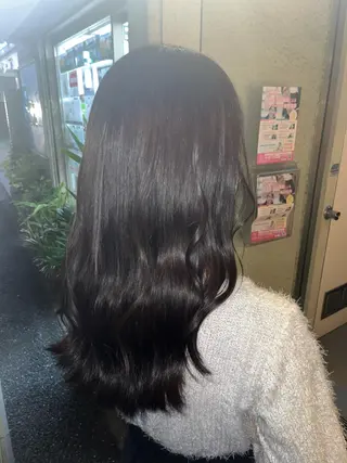 ロング カラー 艶髪/ハイトーン/ ヘアセット/モエノのヘアスタイル