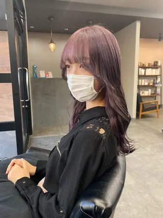 ロング maco 艶感ハイトーン🦋のヘアスタイル