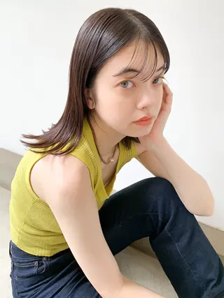 ミディアム log所属・ボブ/顔まわりカット 💫大澤奈緒美のヘアスタイル