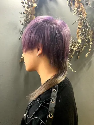 カラー メンズ 髪質改善ストレート/ ブリーチ／渋谷　福田のヘアスタイル