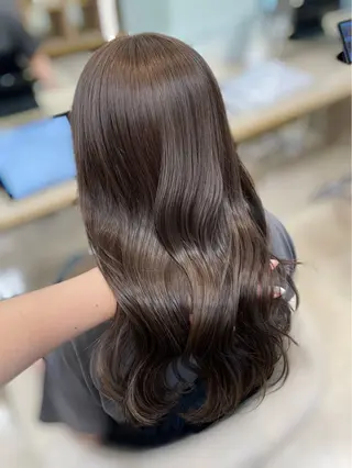 ロング カラー 透明感ワンカラー🎀 レイヤー/AOのヘアスタイル