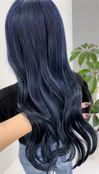 ロング カットモデル¥0 シールエクステのヘアスタイル