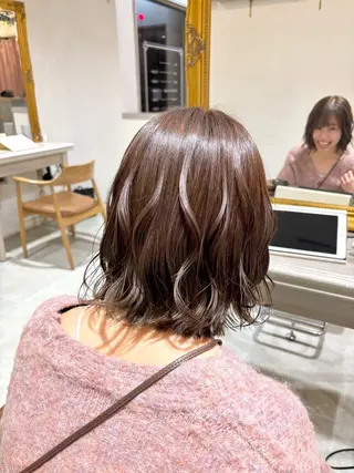 ミディアム カラー ヘアアレンジ 艶髪/髪質改善/ 松村きさらのヘアスタイル