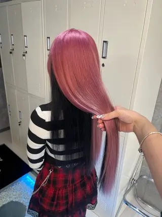 セミロング pink hair 🩷mayu🩷のヘアスタイル