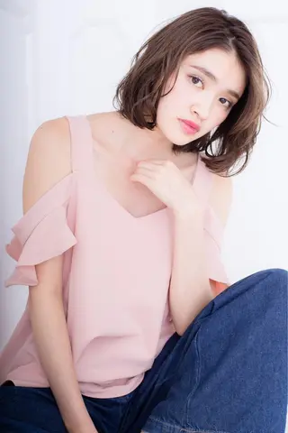 セミロング カラー パーマ 髪質改善サロン Liko🌟のヘアスタイル