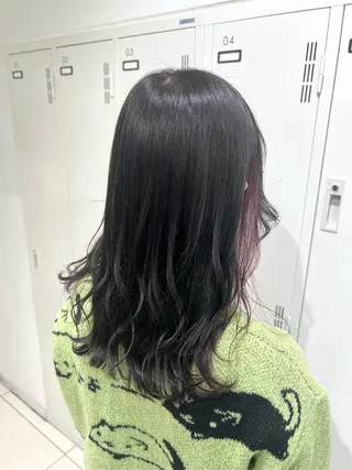 セミロング カラー 【暖色カラー特化】 中山由梨のヘアスタイル
