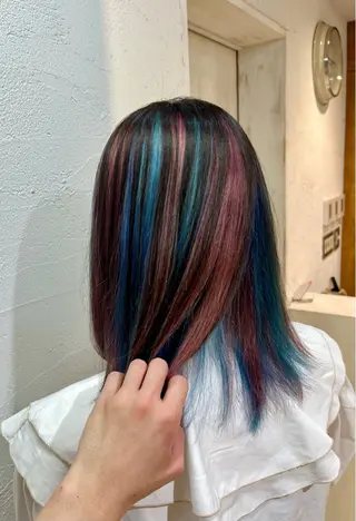 ミディアム メイク/ケアカラー 🐬HIKARU🐬のヘアスタイル