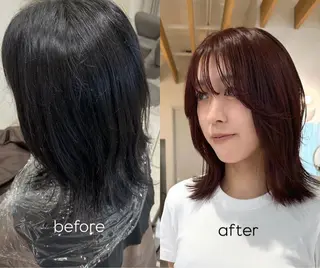 セミロング カラー 矢場町/酸性ストレー ト/髪質改善/リオのヘアスタイル