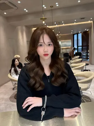 セミロング 韓国ヘア/ベージュ カラー/髪質改善/涼のヘアスタイル