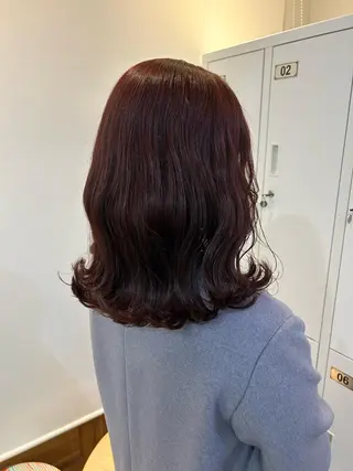 セミロング カラー なかむら ゆきのヘアスタイル