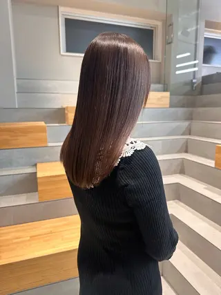 セミロング カラー 染谷 遥花のヘアスタイル