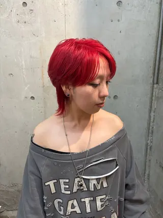 ショート カラー lani hair salon所属・SHOTO ハイトー ン/デザインカラーのヘアスタイル