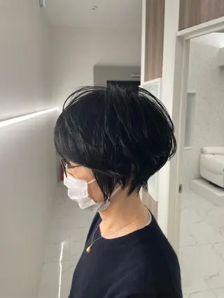 ショート パーマ 似合わせスタイル 岡田勇哉のヘアスタイル