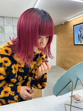 ミディアム 谷口 瑠愛のヘアスタイル