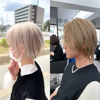 ショート カラー 似合わせスタイル 岡田勇哉のヘアスタイル