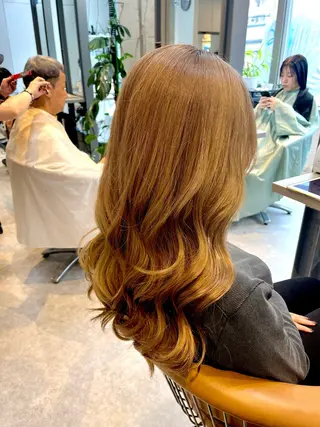 ロング カラー うしだ かおるのヘアスタイル