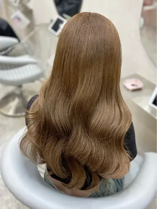 ロング カラー 新宿/韓国ヘア 中明度カラー/かやのヘアスタイル