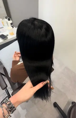 ロング 韓国風✨髪質改善✨ 縮毛矯正✨松浦知奈美のヘアスタイル