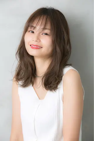 ミディアム カラー パーマ 巻けるケア縮毛矯正✨ ケアカラー✨山下のヘアスタイル