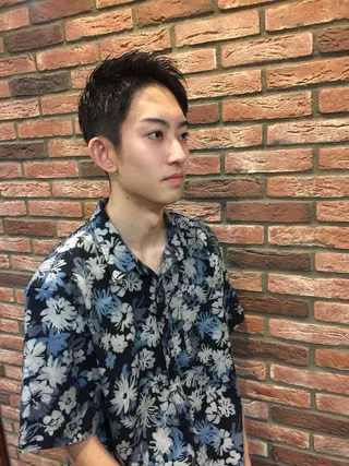 ショート カラー 赤坂barber 古澤慶一郎【モテ髪】のヘアスタイル