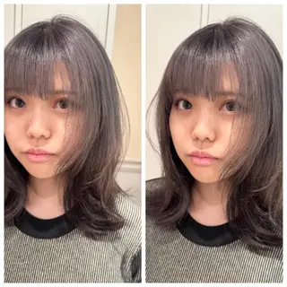 セミロング カラー ハイライト/インナー /ブリーチ/レイヤーのヘアスタイル