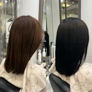 セミロング カラー ⠀ 那月のヘアスタイル