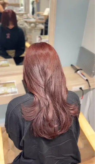 ロング カラー honoka/レイヤ ー/艶感カラー/韓国のヘアスタイル