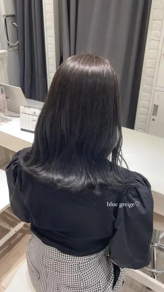 セミロング himawari♡ 柔らかいカラーのヘアスタイル