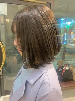 ミディアム カラー ヘアアレンジ GO TODAY シェアサロン 表参道Flos店所属・nishi fuyumiのヘアスタイル