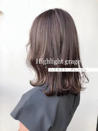 セミロング カラー 金安 かんたのヘアスタイル