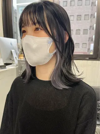 ミディアム カラー ブリーチダブルカラー 【koide】のヘアスタイル