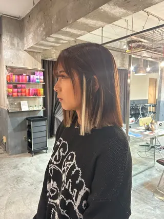 ミディアム カラー ショートカット募集中 /NAGISAのヘアスタイル