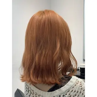 ミディアム カラー 💖ブリーチ/暖色 𝐘𝐮𝐢💖のヘアスタイル