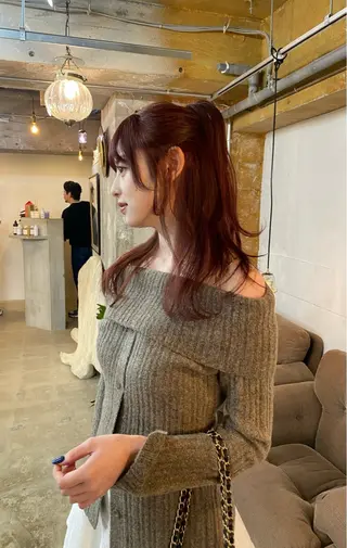 セミロング カラー ヘアアレンジ GATTACA所属・KEI gattacaのヘアスタイル