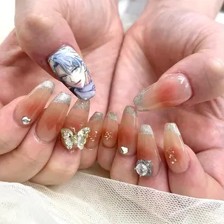 ロング 池袋痛ネイル Nok. 渡辺のネイルデザイン