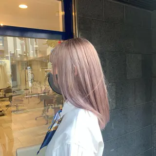 セミロング カラー 大人透明感艶カラー 寺田稜のヘアスタイル