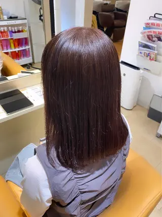 セミロング カラー あいり 福岡美容師のヘアスタイル