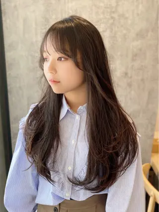 ロング 韓国トレンドヘア しゅーやのヘアスタイル