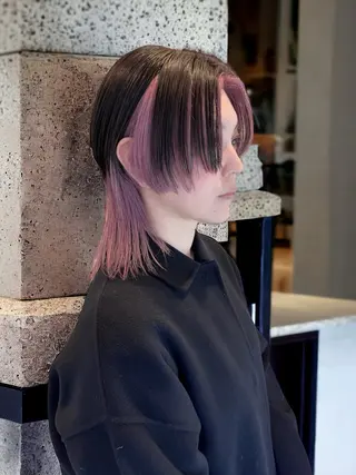 ミディアム カラー レイヤー/ベージュ カラー/ハシモトのヘアスタイル