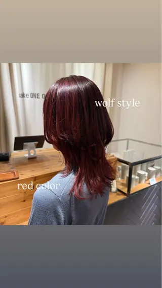 ミディアム カラー ヘアアレンジ 飯島 美海のヘアスタイル