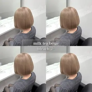 ミディアム カラー ハイトーン/ 髪質改善/上質艶髪のヘアスタイル