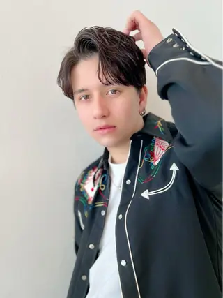 ショート パーマ メンズ 韓国レイヤー🇰🇷 韓国研修◎渋谷カイトのヘアスタイル