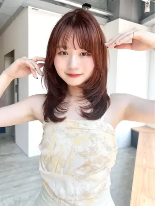 セミロング 🧸レイヤー/ 池袋/あいり　🤎のヘアスタイル