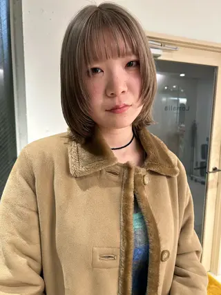 ミディアム カラー ケアパーマ/ケアブリ ーチdaisukeのヘアスタイル