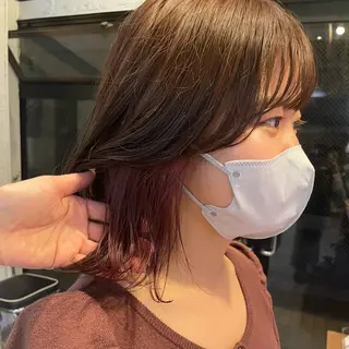 ミディアム カラー ヘアアレンジ 🎀ダブルカラーレイ ヤーyuuri🎀のヘアスタイル