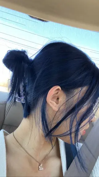 ロング カラー 韓国っぽ♡寒色/暗髪 🫧MOEKA🦋のヘアスタイル