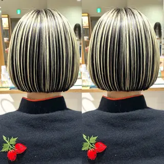 ミディアム ブリーチデザインカラ ー/メンズ◎mariのヘアスタイル