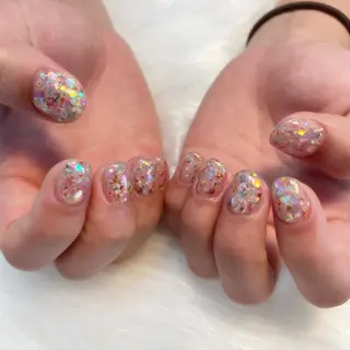 ネイル ゴテゴテ💙ワンホン リオナのネイルデザイン