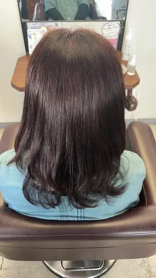 ミディアム カラー 石川 明歌音のヘアスタイル